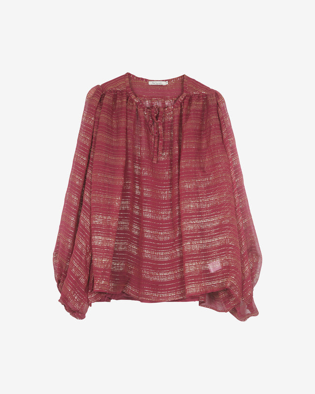 Esteban Blouse - Red - Dernière image