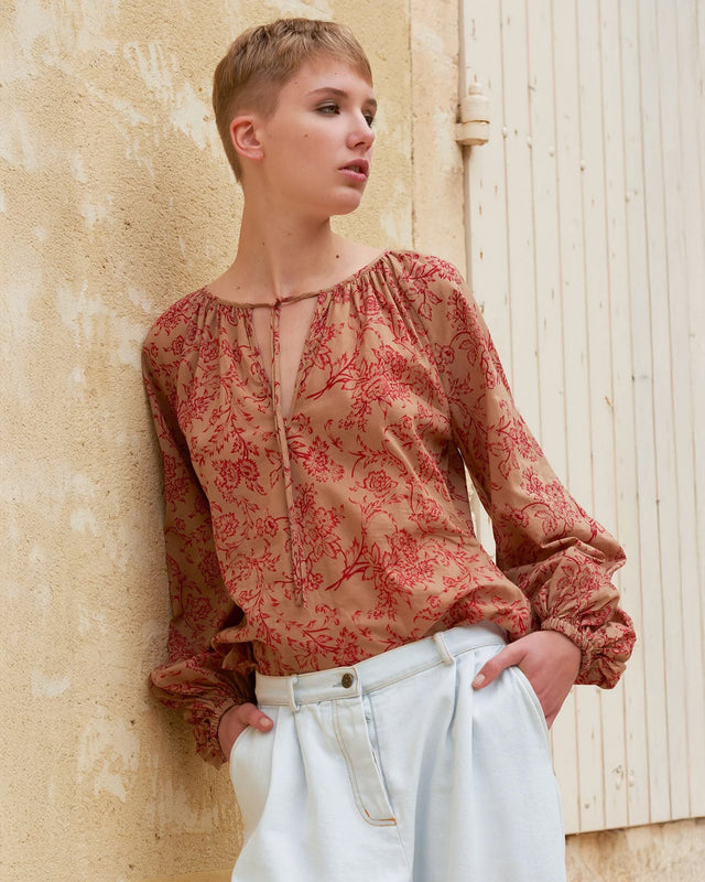 Blouse Josette - Pêche - Image 1