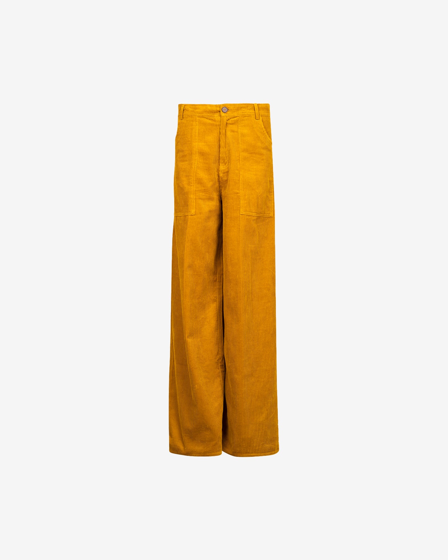 Pantalon rétro - chic ocre, velours côtelé, coupe large et droite - Pantalons & combinaisons Mes Demoiselles