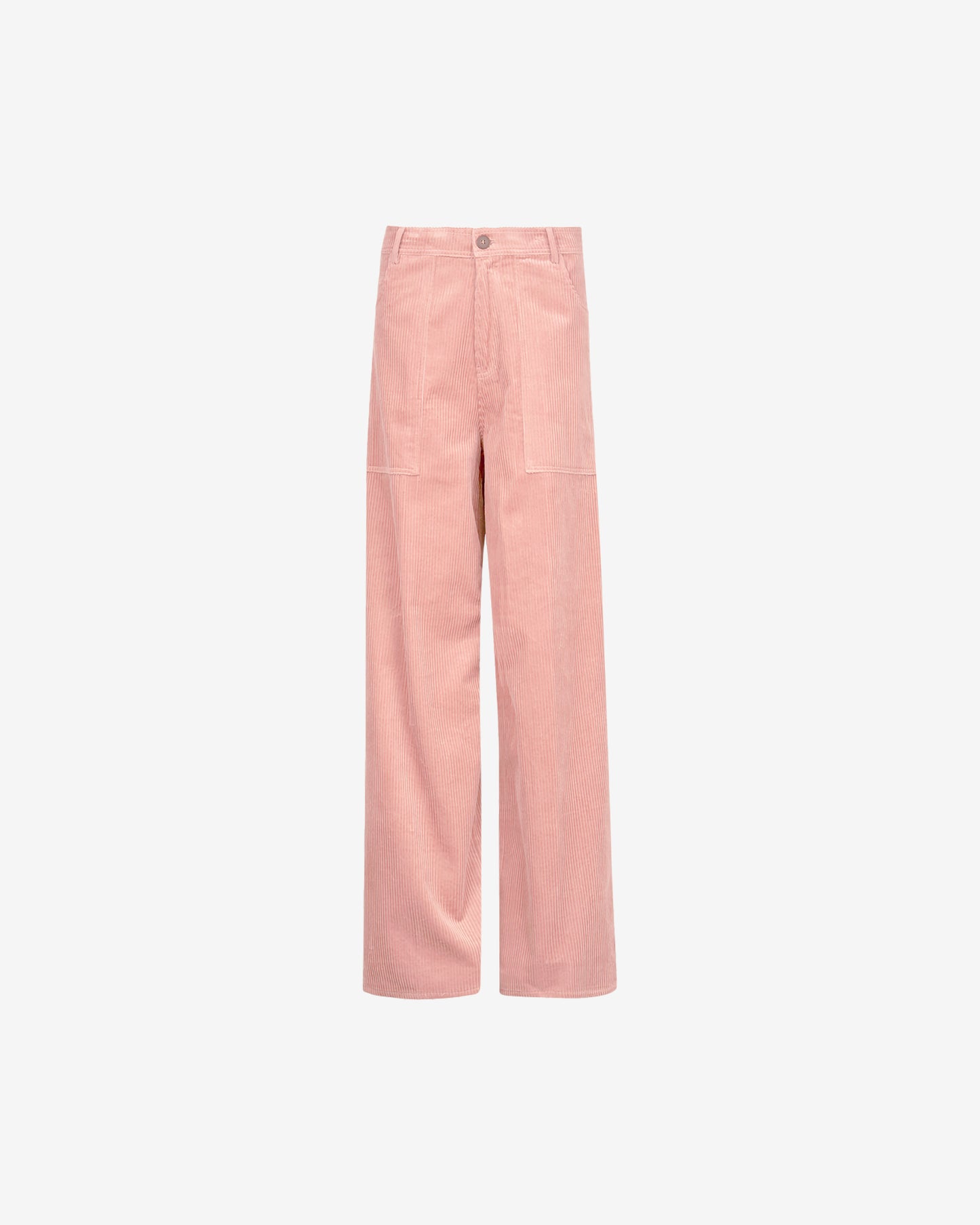 Pantalon velours côtelé nude large, taille haute, rétro - chic - Pantalons & combinaisons Mes Demoiselles