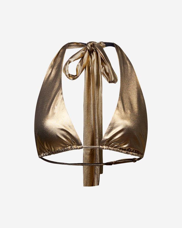 Maillot De Bain Eden - Bronze : Haut de bain triangle emboîtant bronze Mes Demoiselles - Dernière image