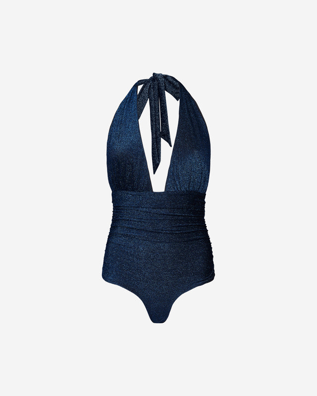 Maillot De Bain Frederique - Bleu Marine : Maillot de bain une pièce en lurex bleu Mes Demoiselles - Dernière image