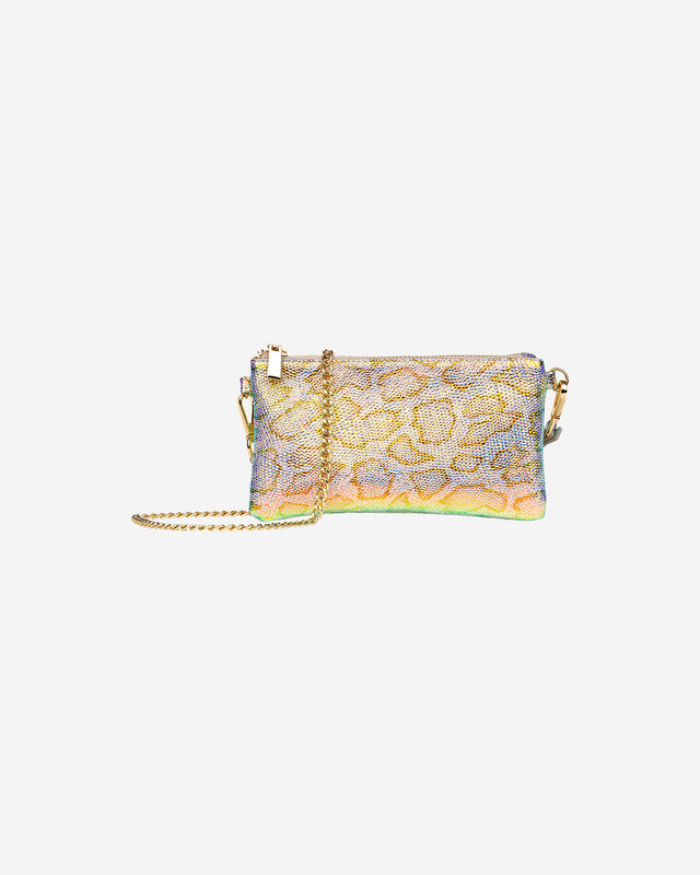 Sac pochette en cuir impression python - Accessoires Mes Demoiselles - Image 1