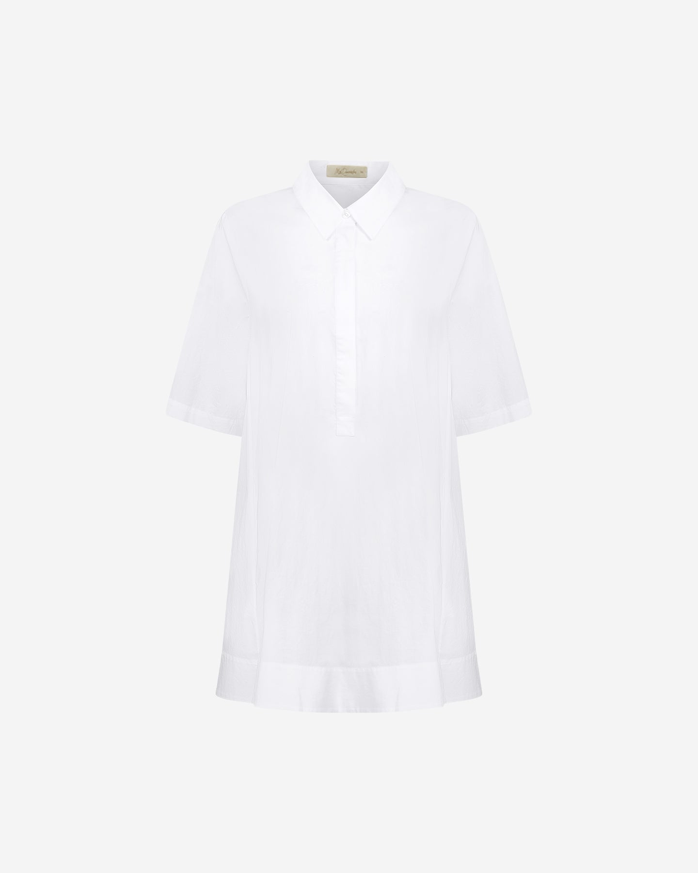Robe courte blanche en gabardine de coton craquante - Robes Mes Demoiselles