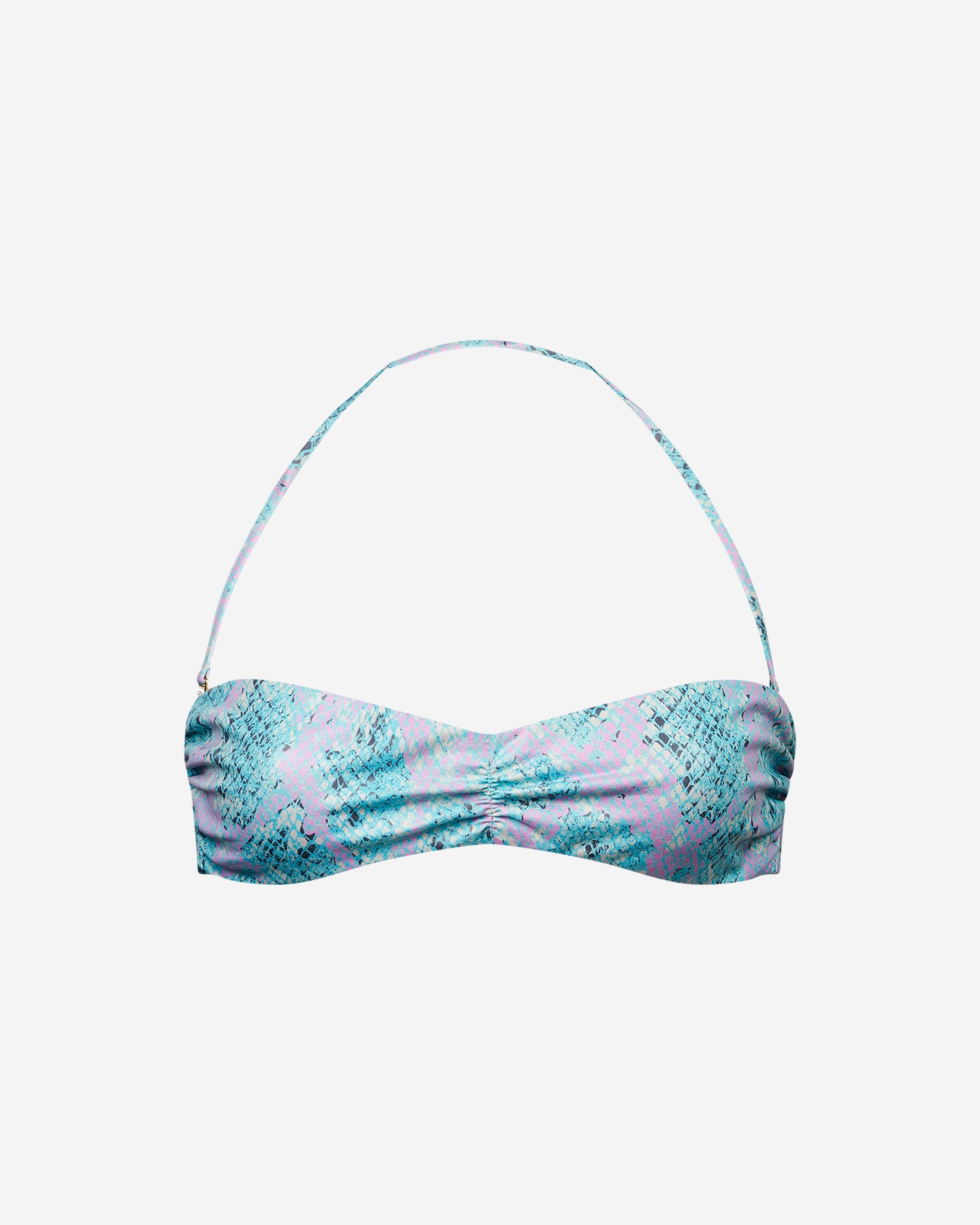 Maillot De Bain Sandra - Bleu : Bandeau de bain imprimé reptile Mes Demoiselles