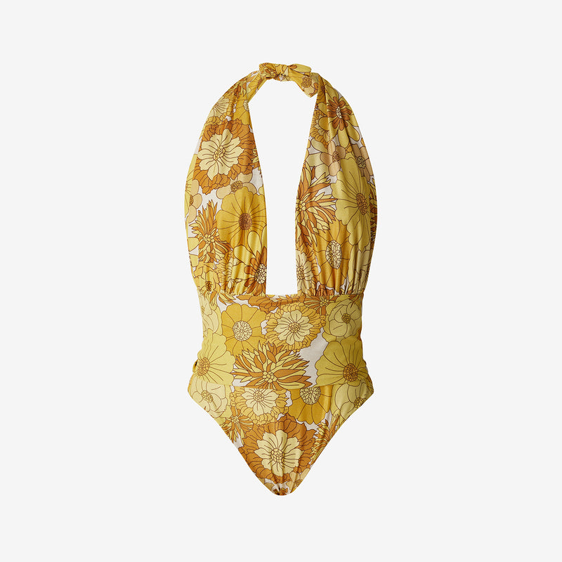 Maillot De Bain Flower - Jaune