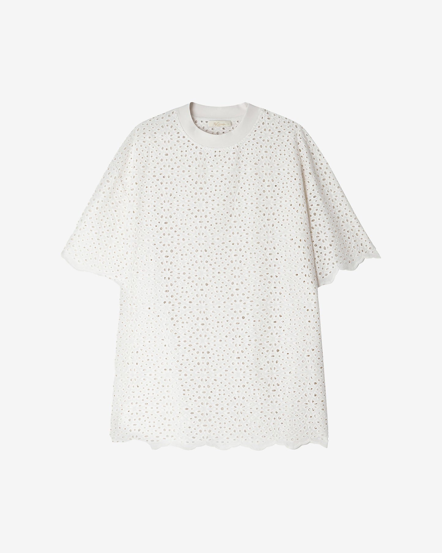 Top Rodesian - Blanc : Long tee - shirt en broderie anglaise blanche Mes Demoiselles