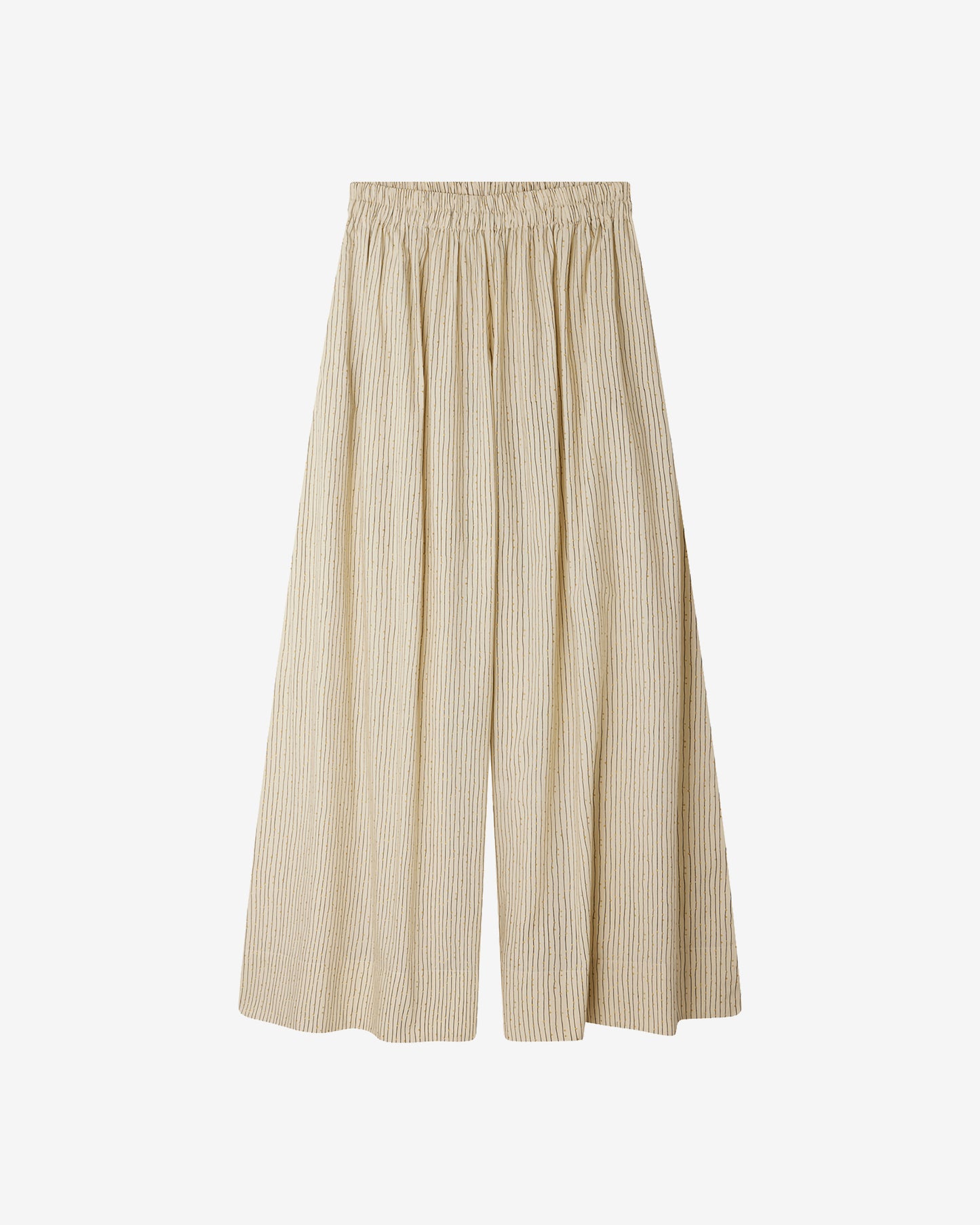 Pantalon Samuel - Sable : Pantalon large en coton beige et fines rayures Mes Demoiselles