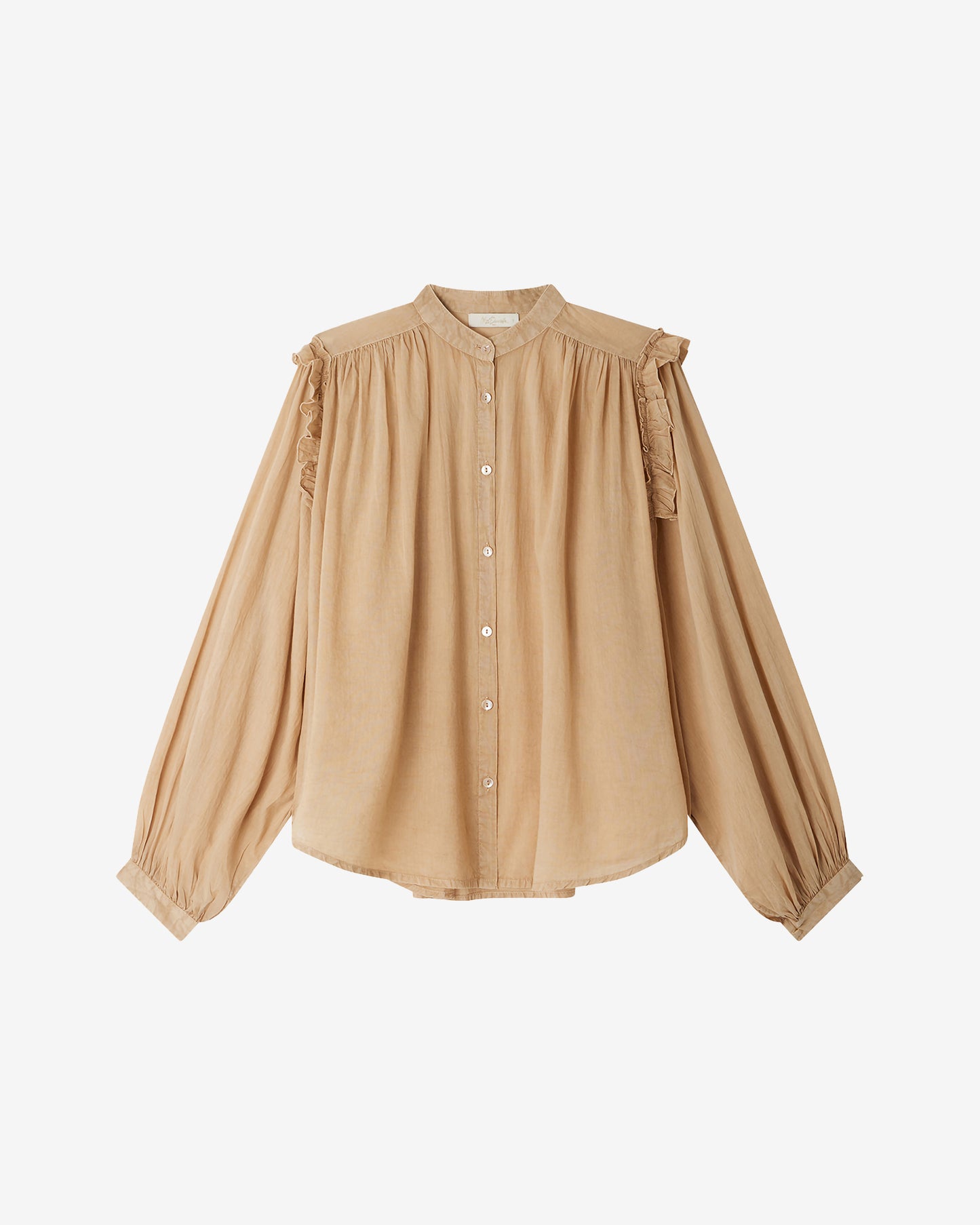 Chemise Sati - Beige : Chemise douce beige en voile de coton Mes Demoiselles