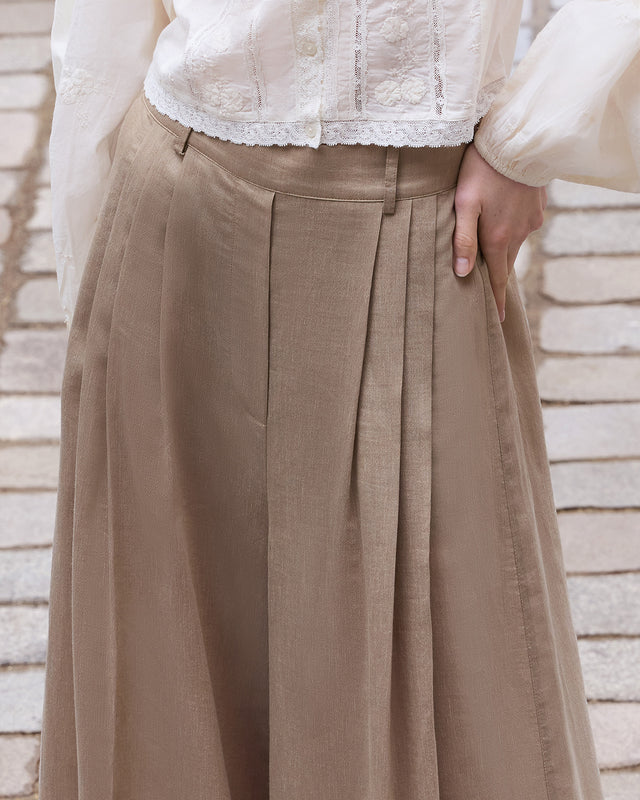 Pantalon raffiné à pinces beige - Pantalons & combinaisons Mes Demoiselles - Image 3