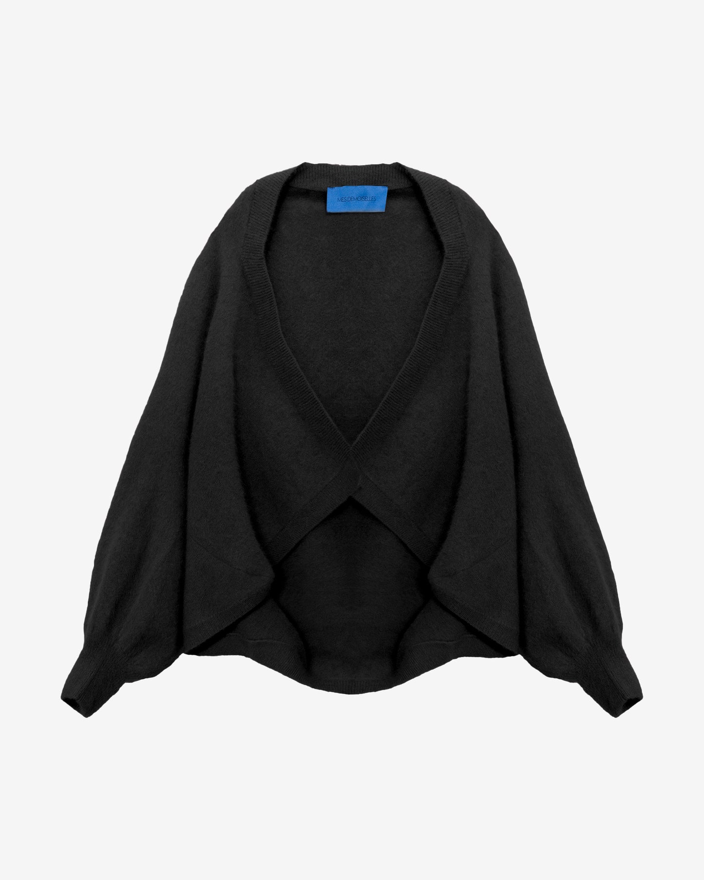 Cardigan Smart - Noir : Cardigan boléro en laine mélangé de raccoon et cachemire – Noir Mes Demoiselles