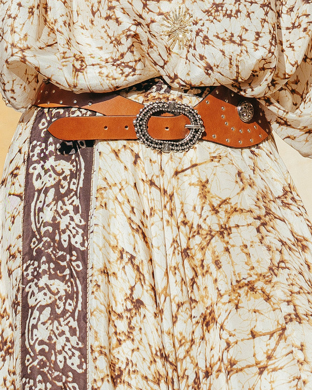 Ceinture en cuir façon western - Accessoires Mes Demoiselles - Image 1