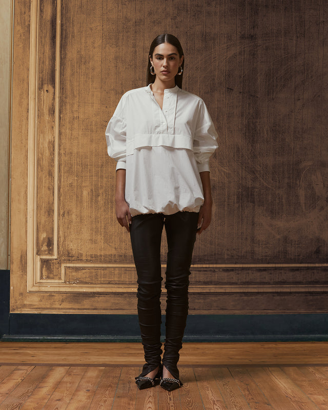 Blouse large en popeline de coton blanche - Chemises & tops Mes Demoiselles - Image 1