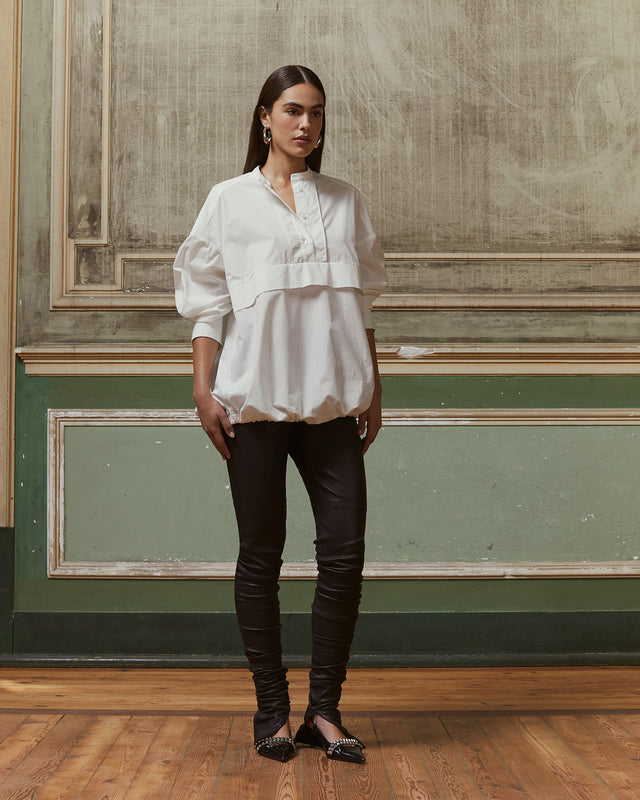 Blouse large en popeline de coton blanche - Chemises & tops Mes Demoiselles - Image 2