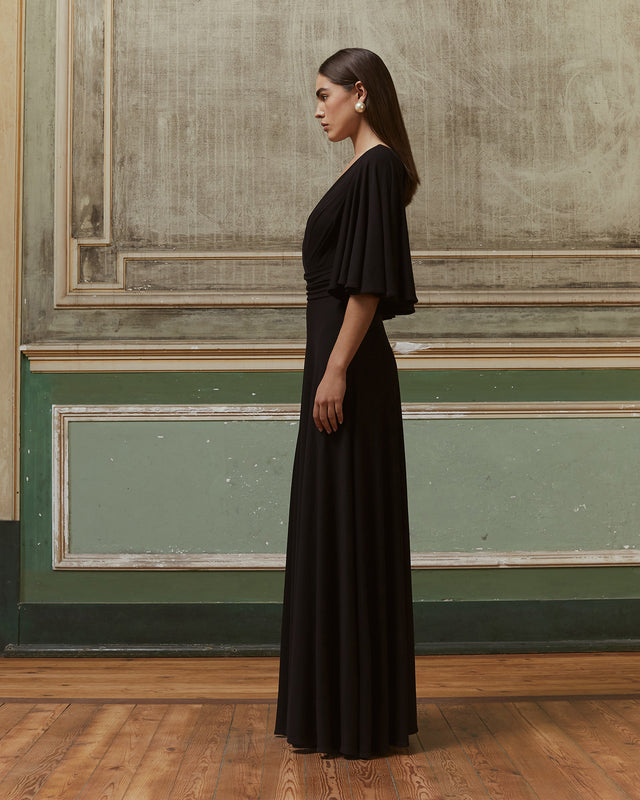 Robe noire longue et sensuelle - Robes Mes Demoiselles - Image 2