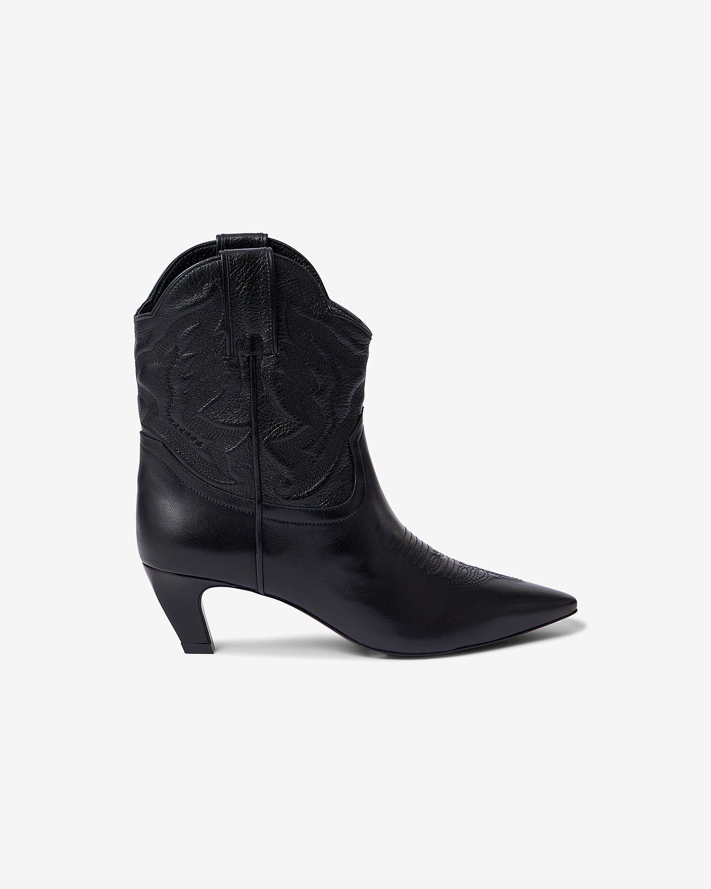 Chaussures Holly - Noir : Bottines western en cuir noir Mes Demoiselles
