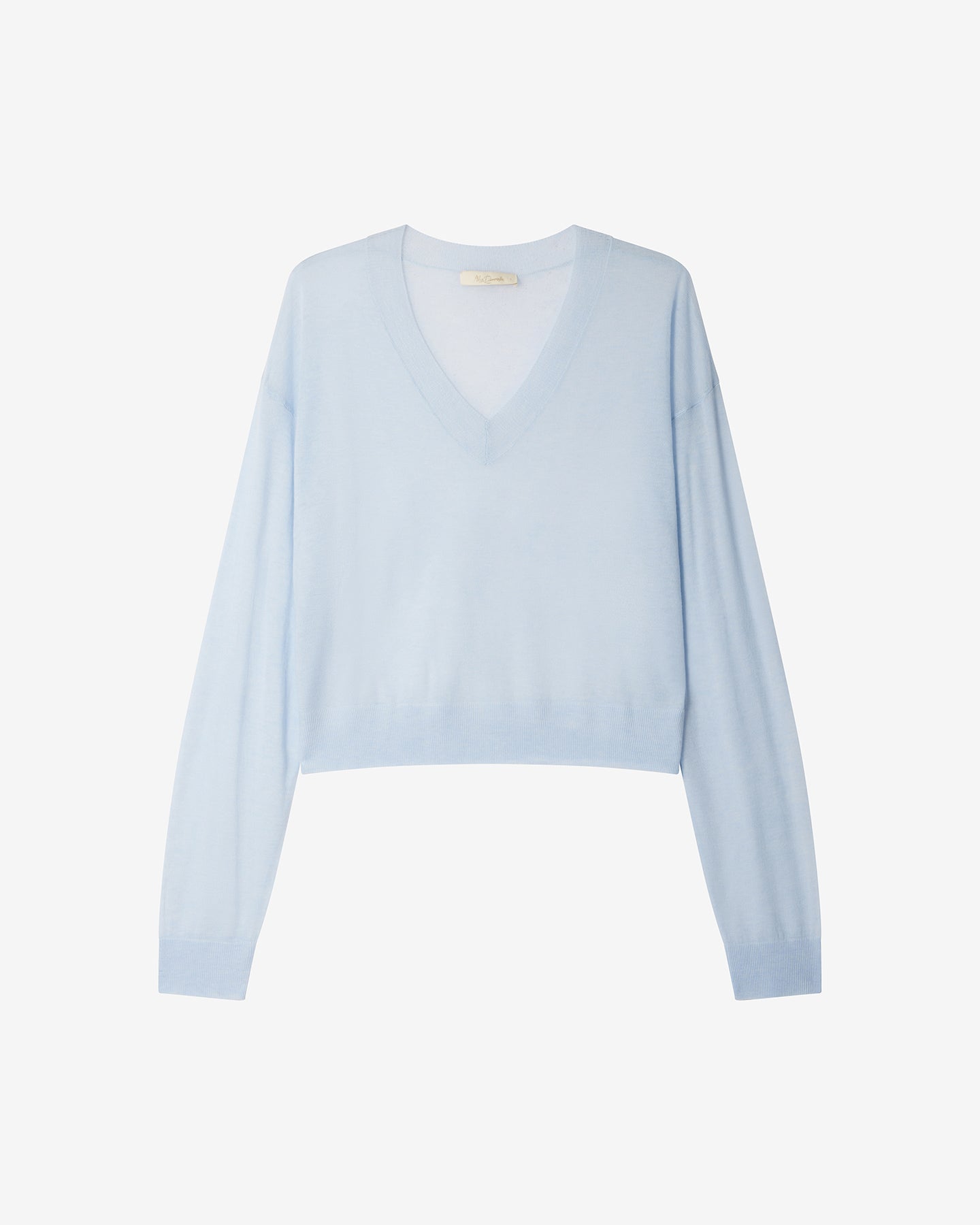 Pull Smurf - Bleu Ciel : Petit pull bleu ciel en maille superfine Mes Demoiselles