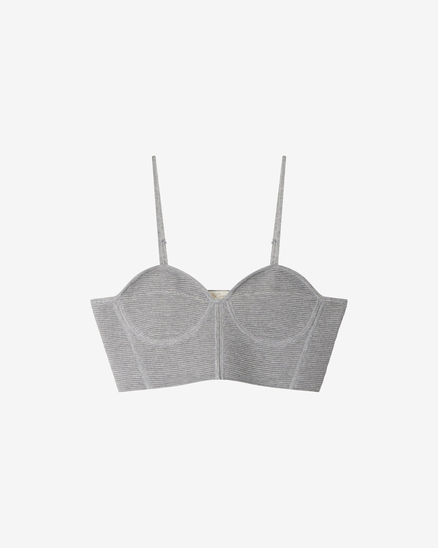 Top Blond - Gris : Brassière en maille stretch grise Mes Demoiselles