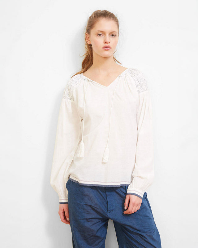 Poppy Blouse - Ecru - Image 1
