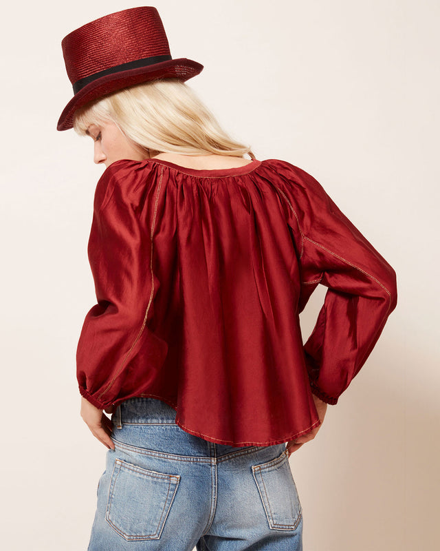 Blouse Onagre - Rouge - Image 2