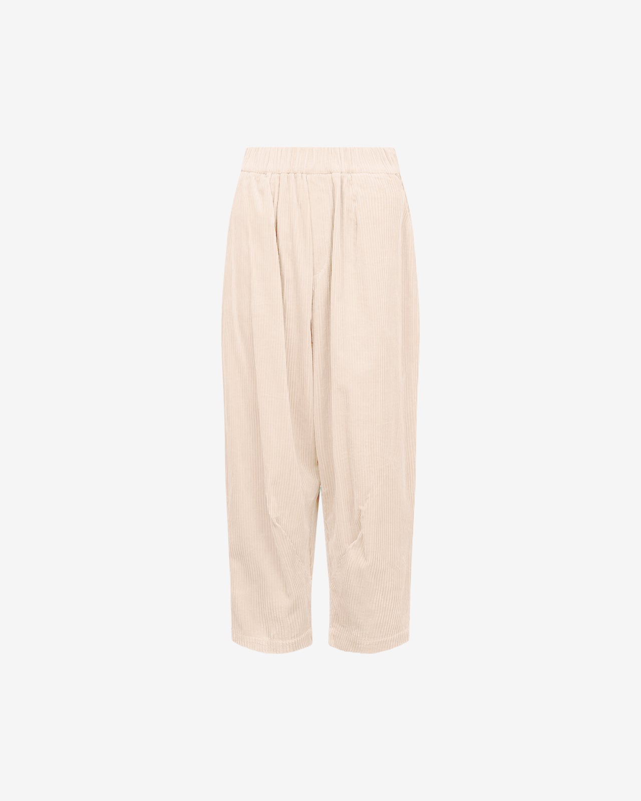 Pantalon Crysta - Ecru : Pantalon velours côtelé écru, coupe ample moderne et confortable Mes Demoiselles - Image 6