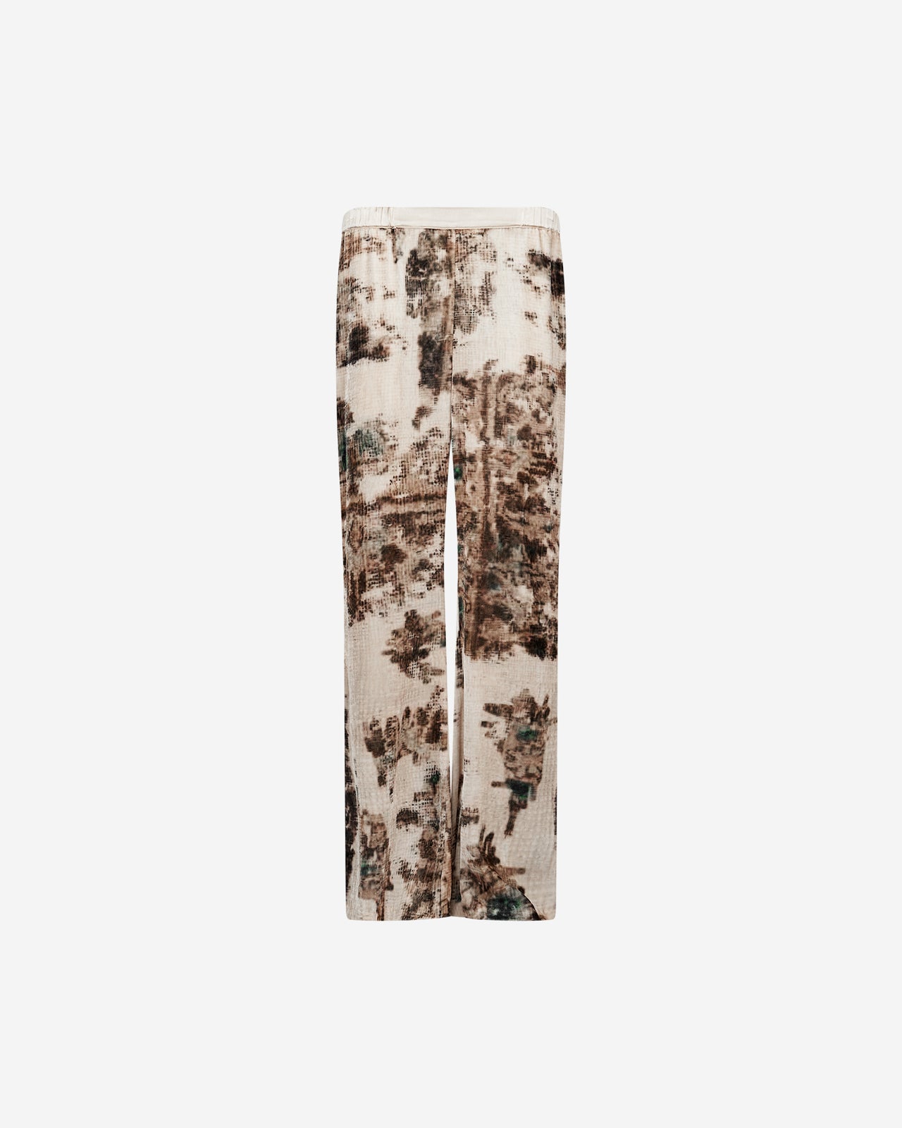 Pantalon Allar - Kaki : Pantalon en velours de soie imprimé paysage Mes Demoiselles - Image 7