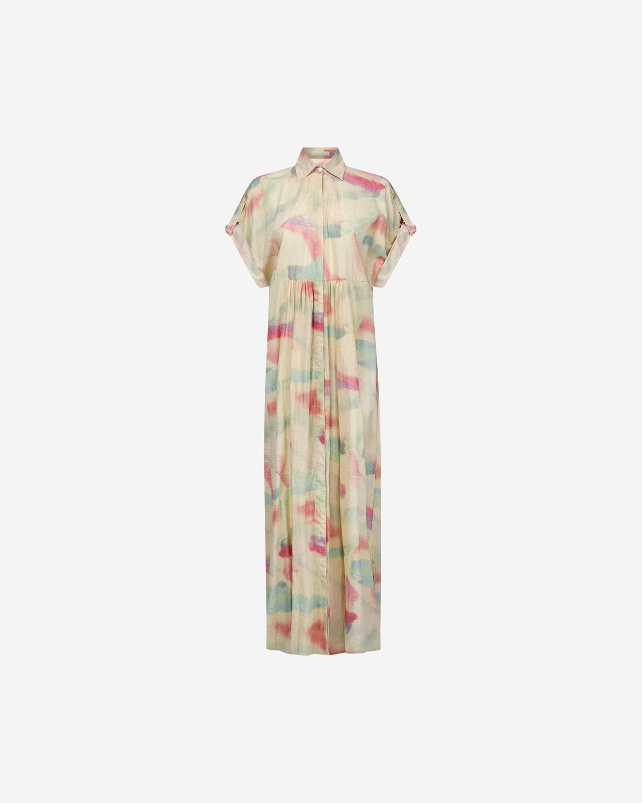 Robe Darelle - Jaune : Robe longue souple en coton lurex Mes Demoiselles - Image 7