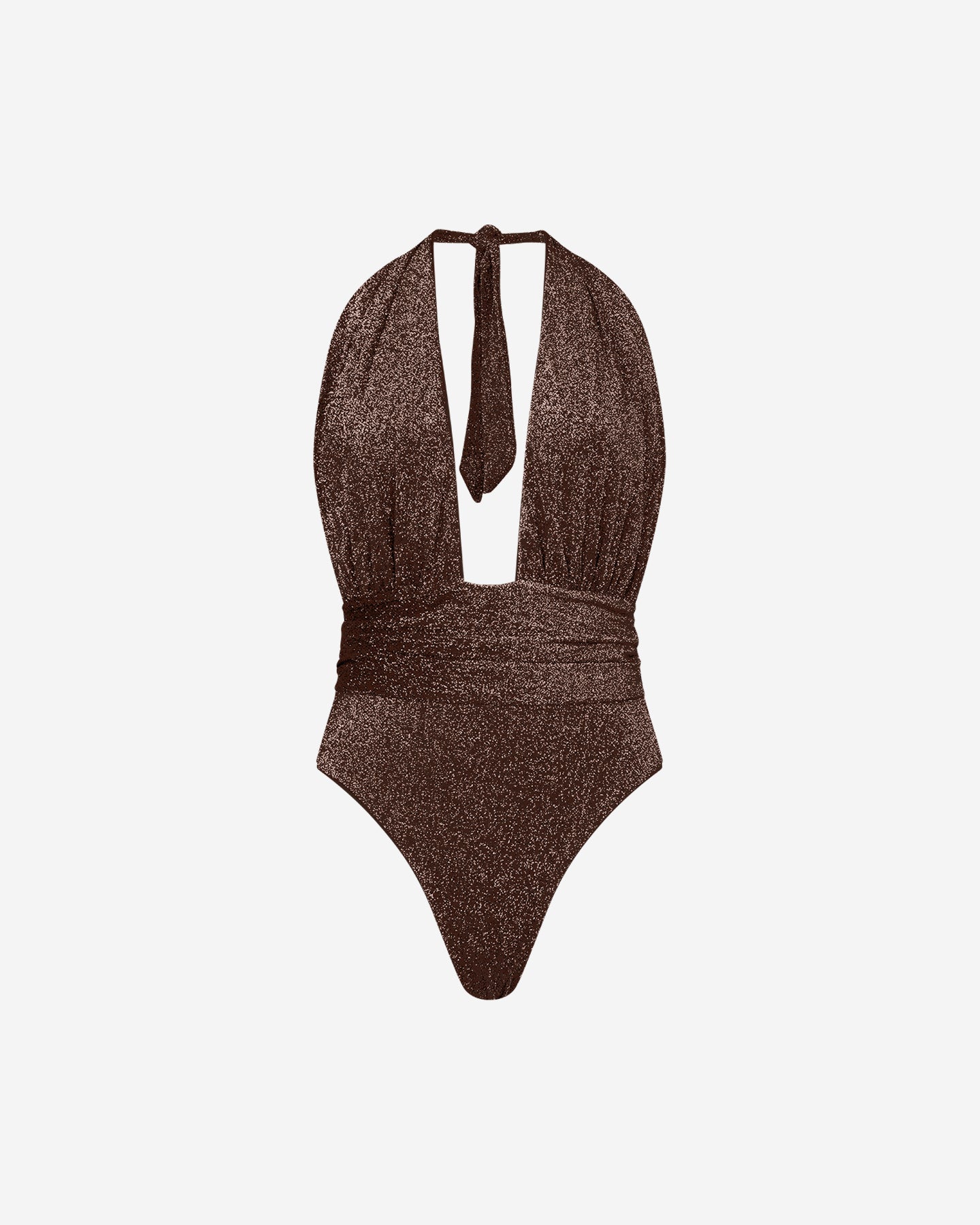 Maillot De Bain Frederique - Marron : Maillot de bain une pièce en lurex bronze Mes Demoiselles
