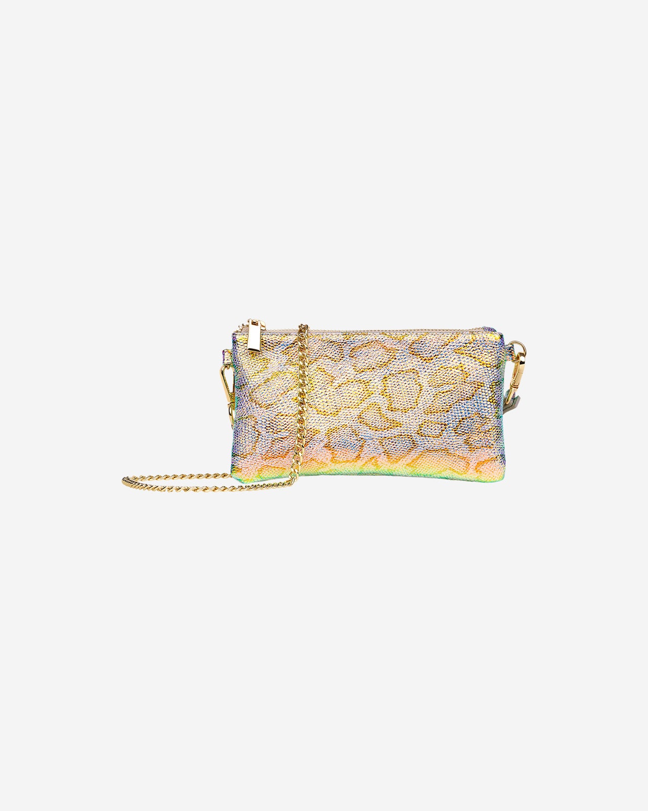 Sac pochette en cuir impression python - Accessoires Mes Demoiselles - Image 1