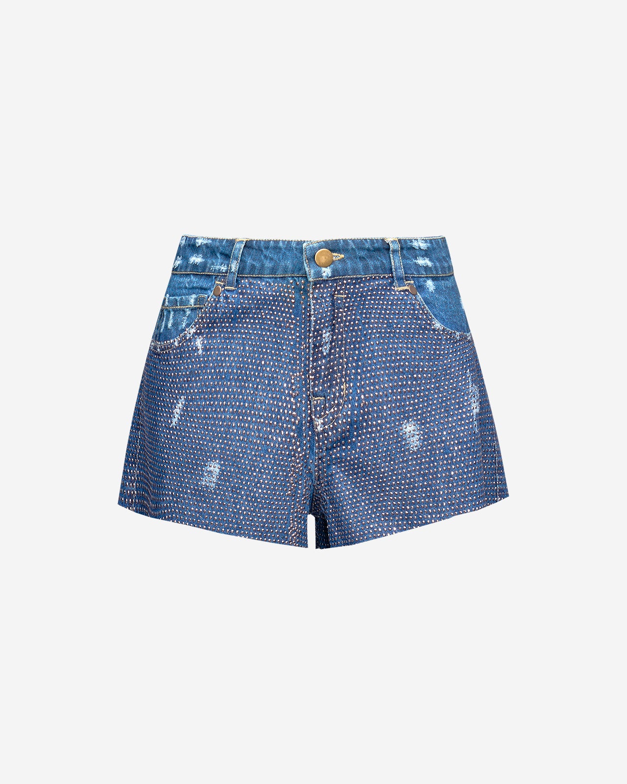 Short Jim - Bleu : Mini short en micro strass Mes Demoiselles - Image 7