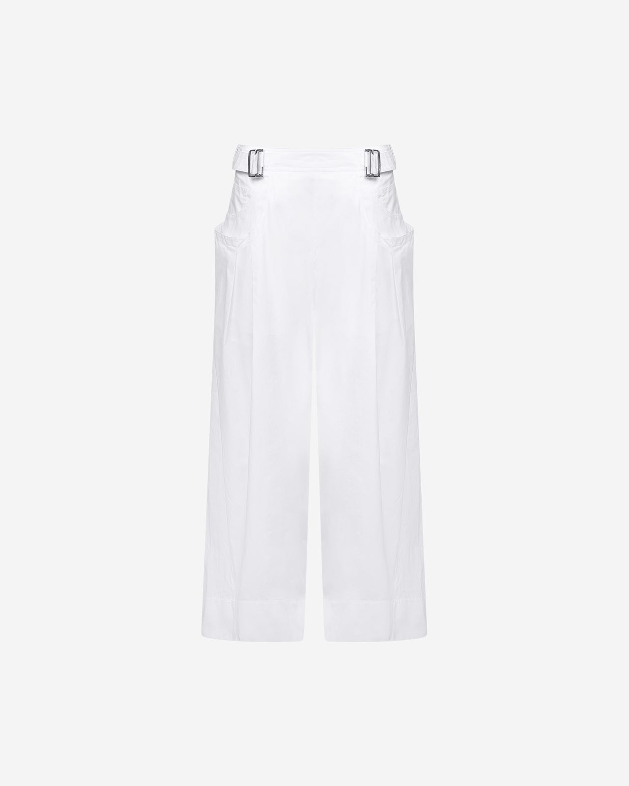Pantalon Paline - Blanc : Pantalon large en popeline craquante blanche Mes Demoiselles - Image 7