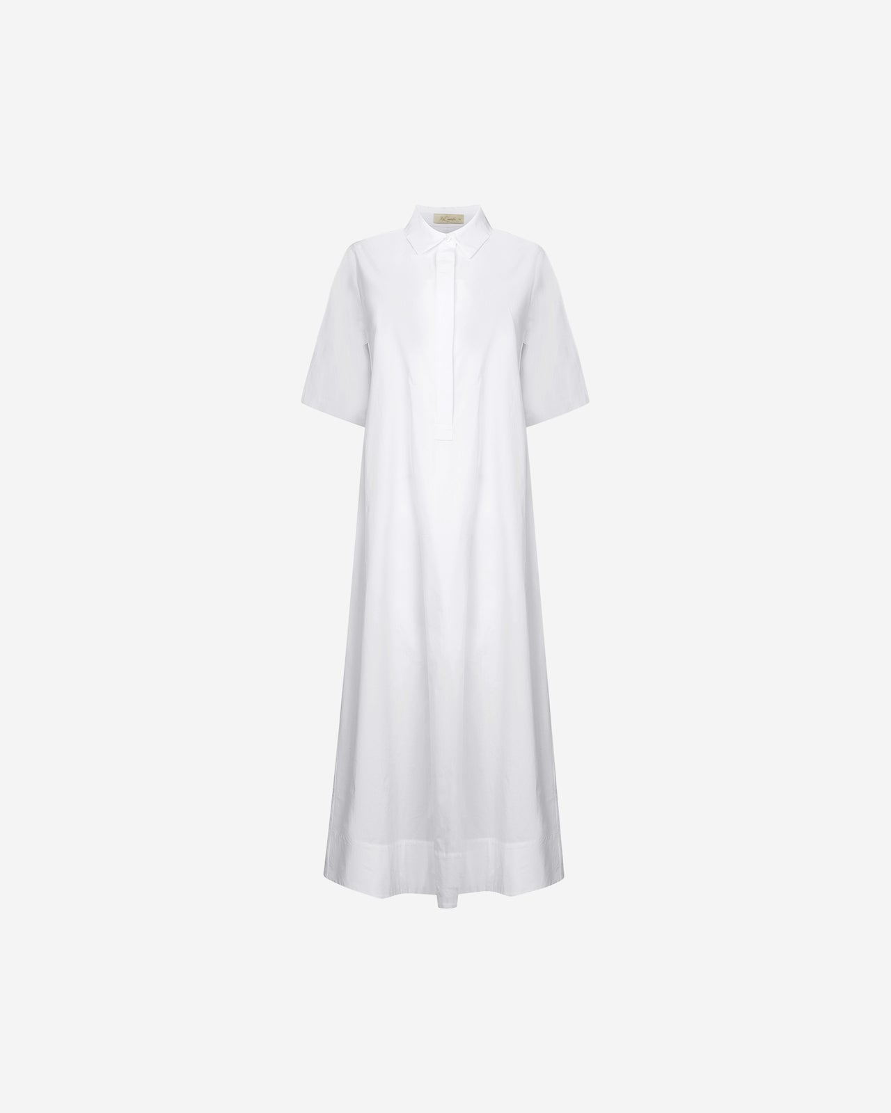 Robe Pierre De Soleil - Blanc : Longue robe en gabardine blanche de coton craquante Mes Demoiselles - Image 6