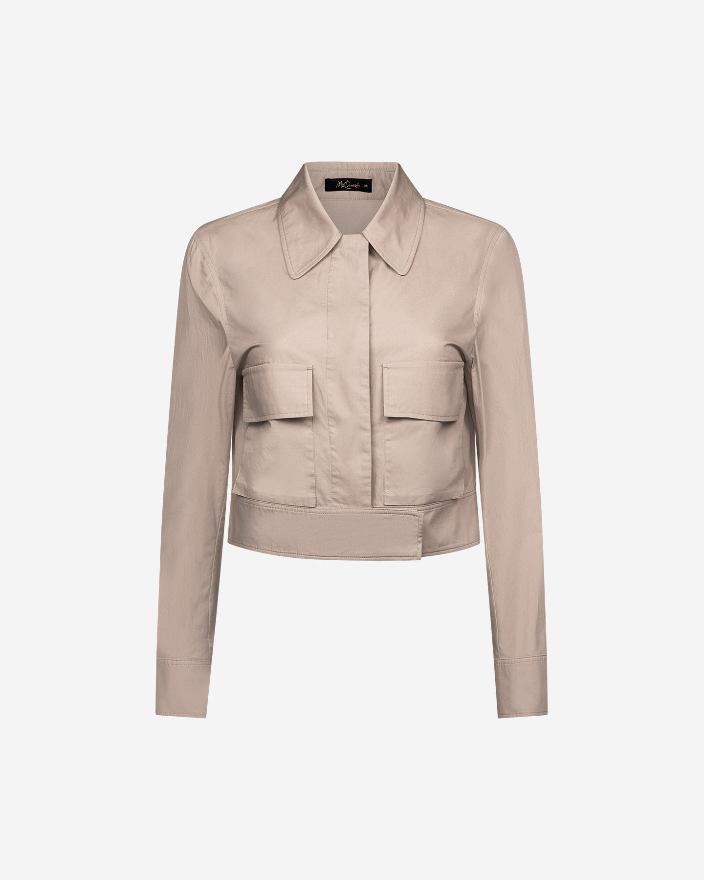 Veste Pinell - Sable : Blouson court sable en popeline de coton craquante Mes Demoiselles