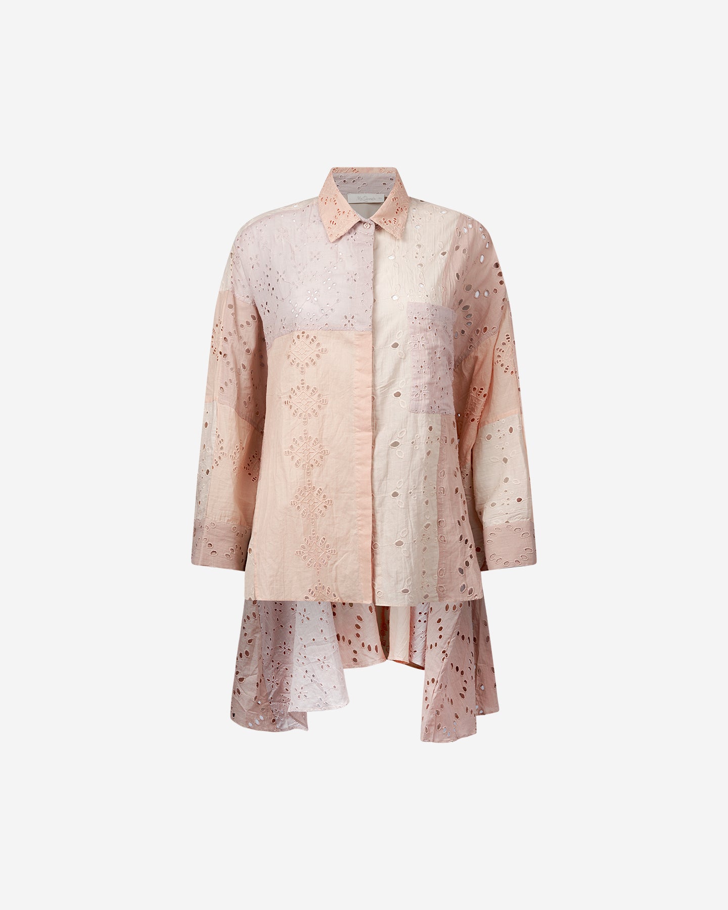 Blouse Pishirt - Peche : Blouse oversize en broderie anglaise Mes Demoiselles