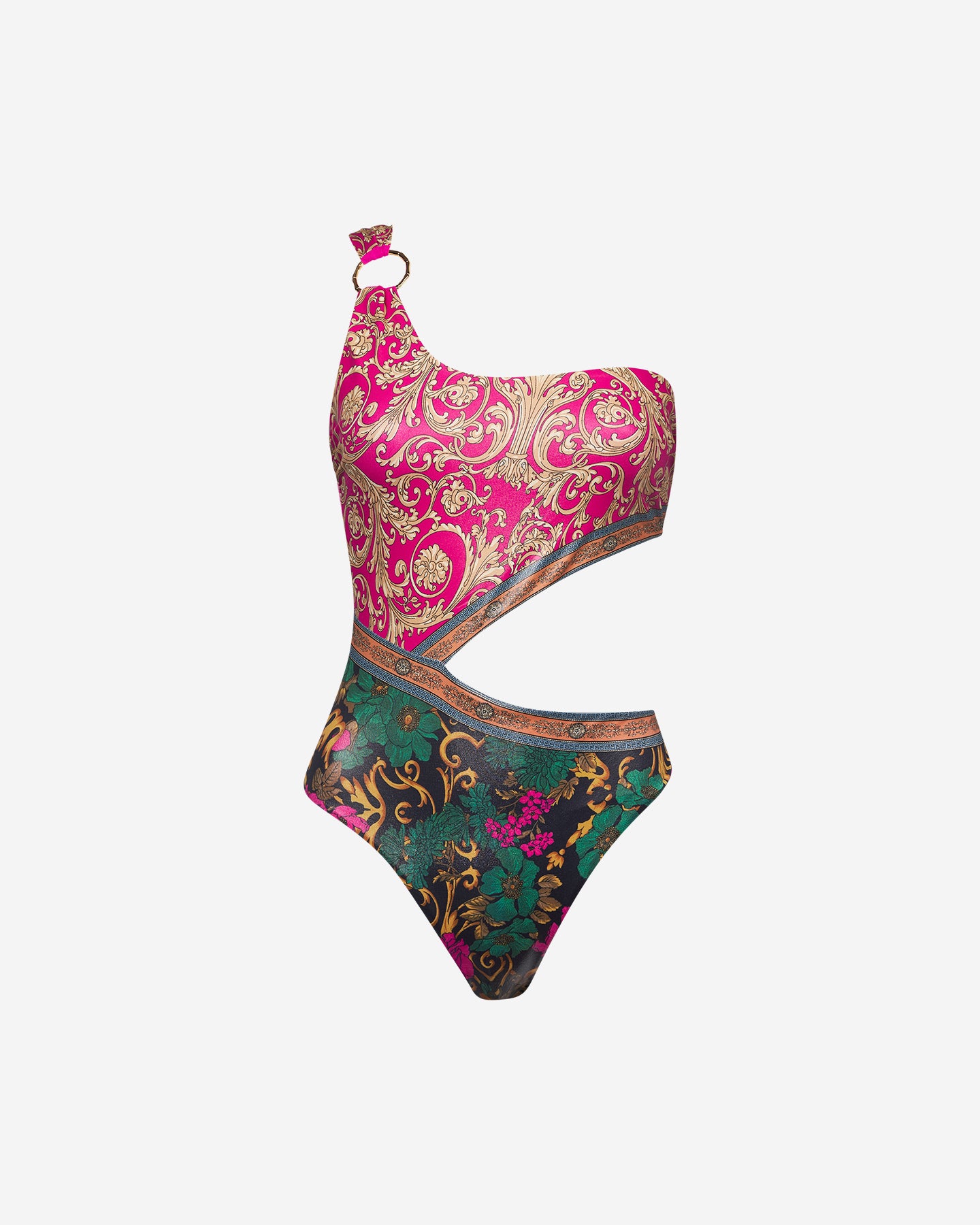 Maillot De Bain Sintia - Fuchsia : Maillot de bain une pièce glamour aux découpes précieuses Mes Demoiselles