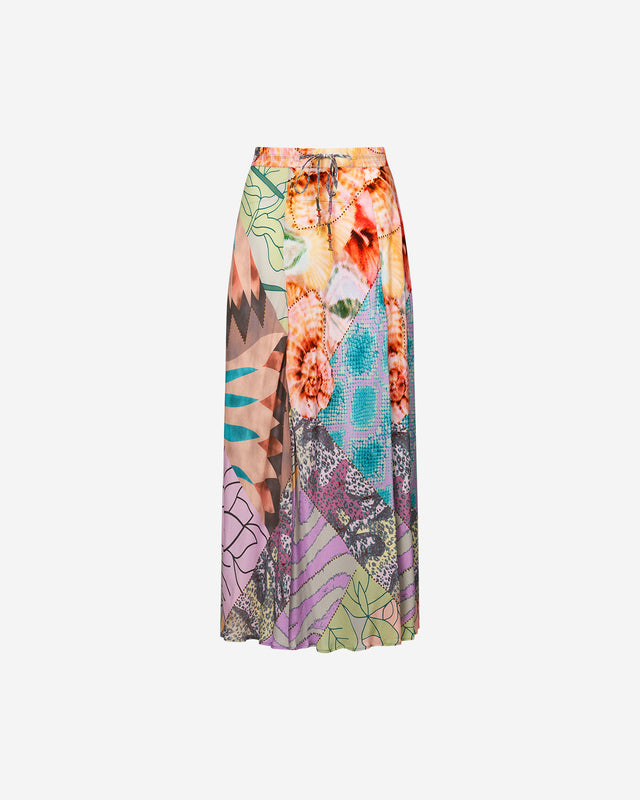 Jupe Susanna - Lavande : Longue jupe fleurie en crêpe viscose Mes Demoiselles - Dernière image
