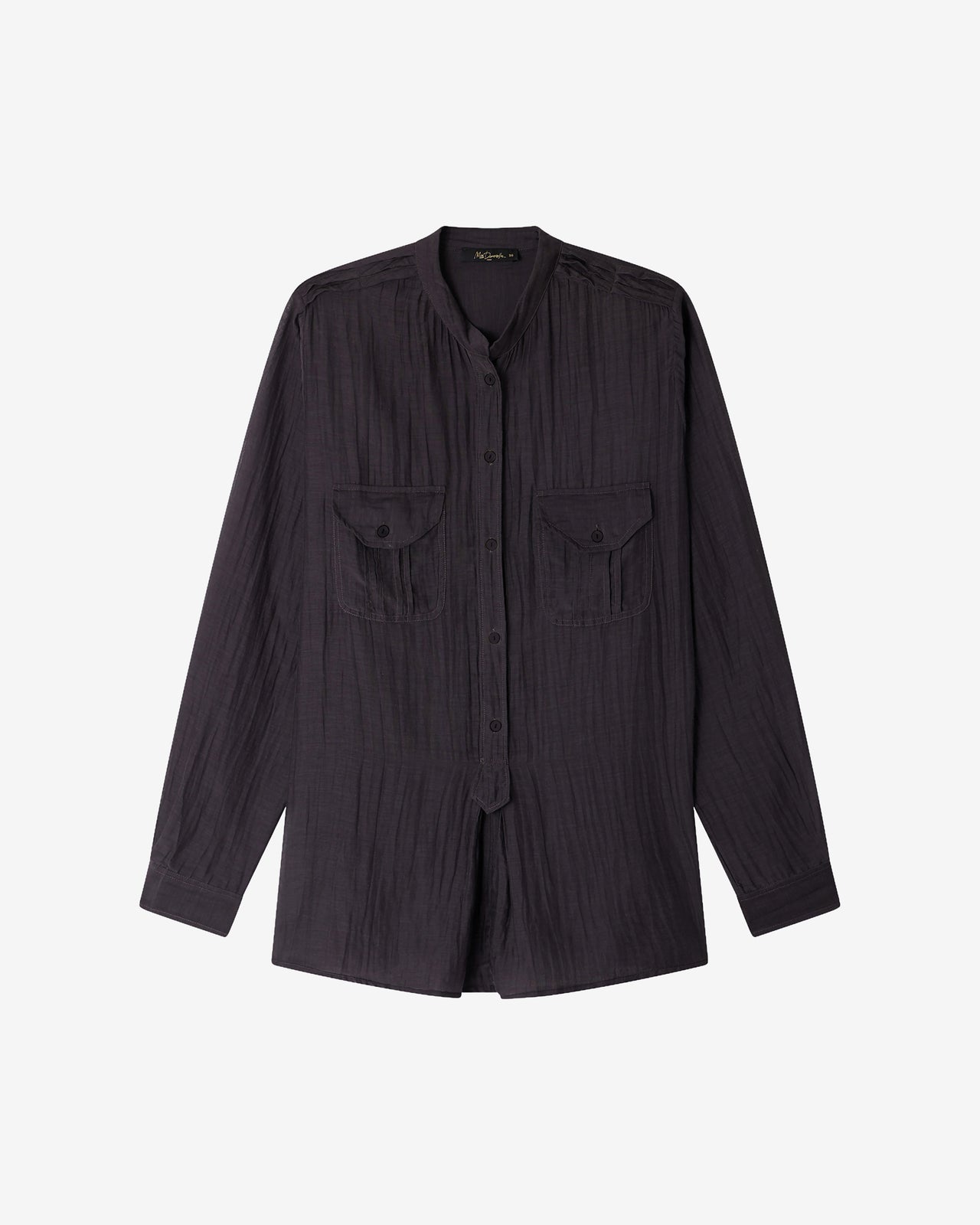 Chemise Lenny - Gris Violine : Blouse chemise en gaze de coton et soie grise Mes Demoiselles - Image 7