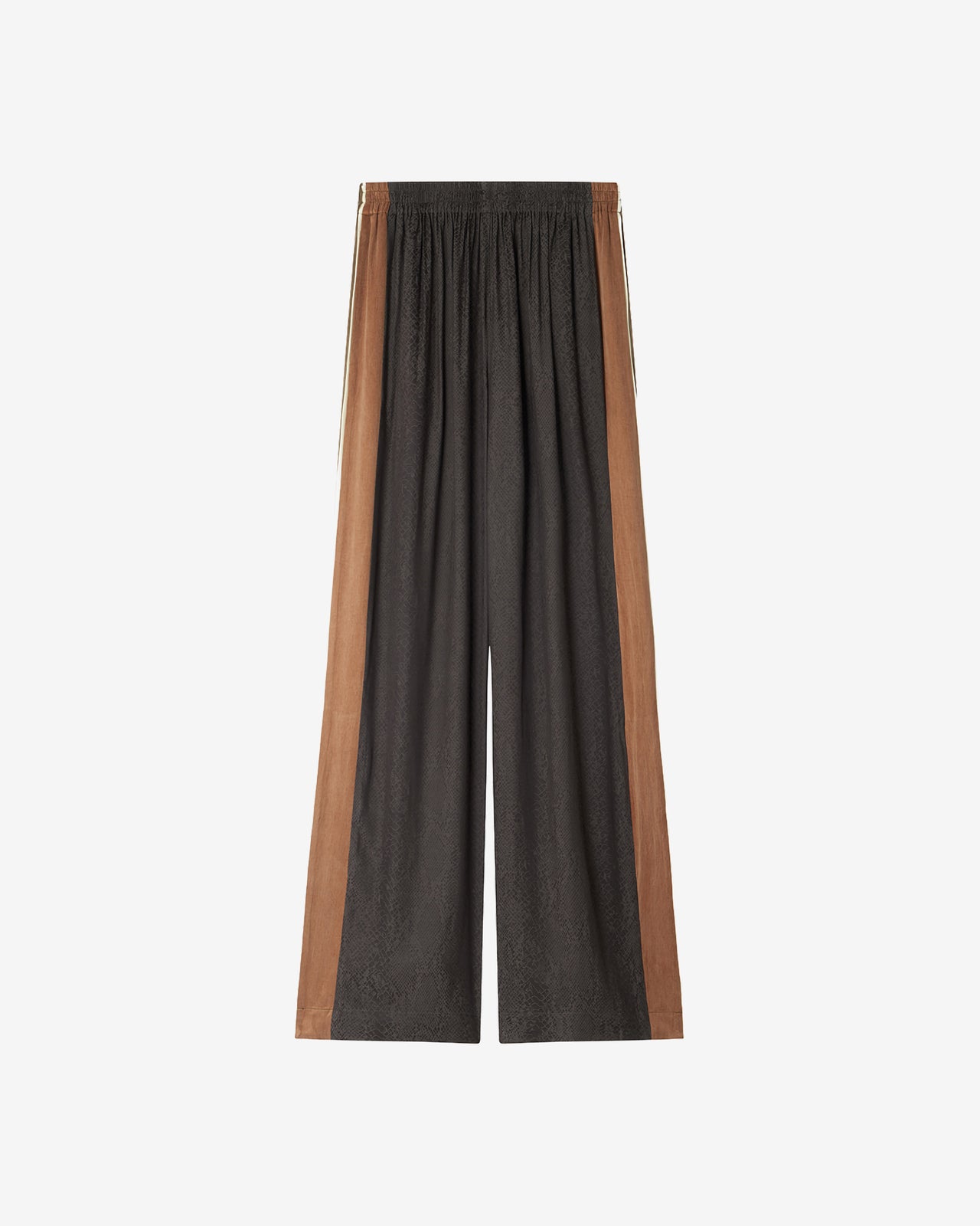 Pantalon Leslye - Noir : Pantalon noir imprimé reptile en jacquard satin Mes Demoiselles - Image 6