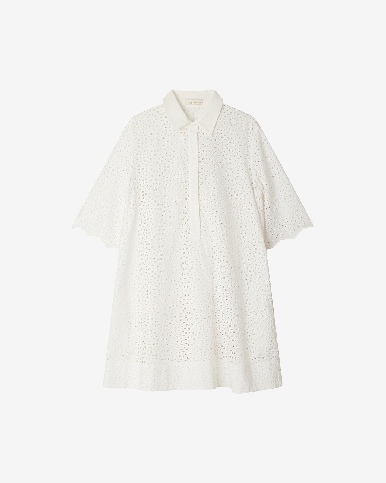 Robe Rose - Blanc : Robe délicate en broderie anglaise blanche Mes Demoiselles - Image 6