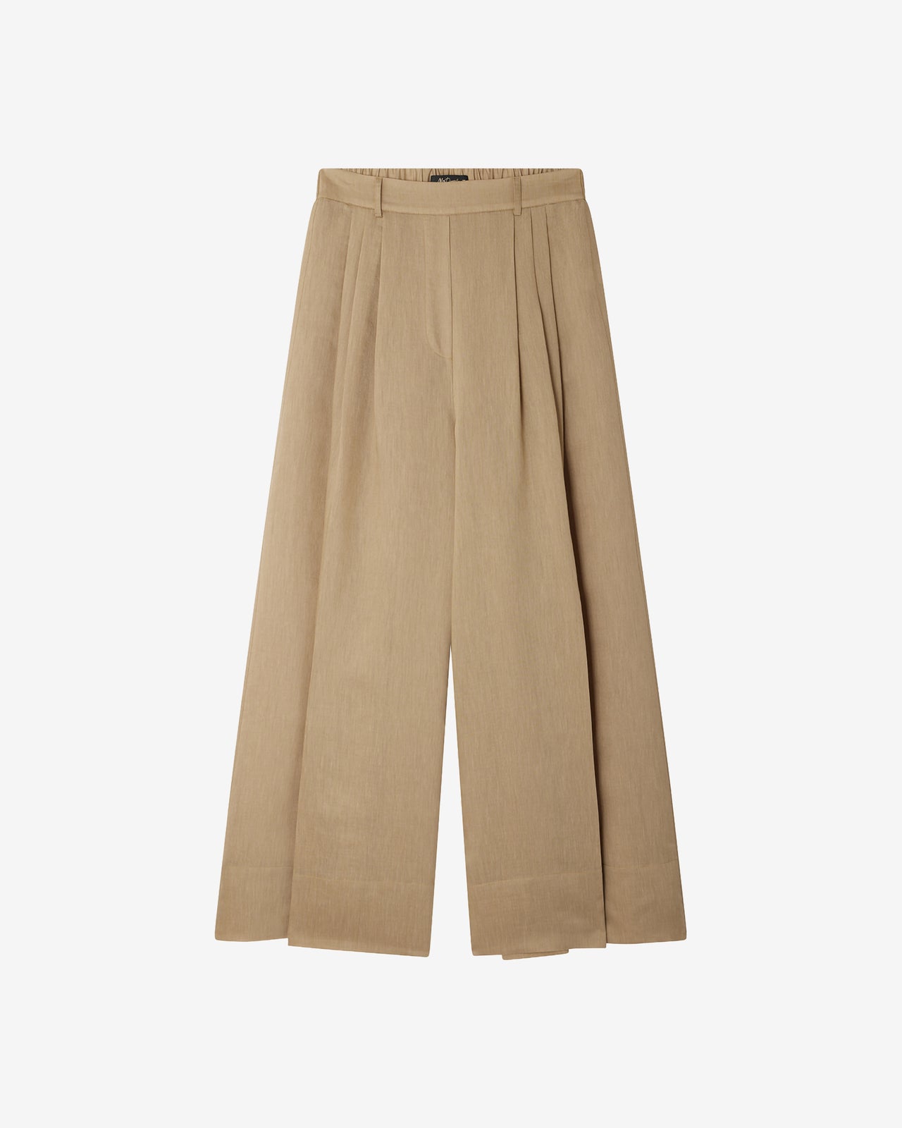 Pantalon Sissy - Marron : Pantalon raffiné à pinces beige Mes Demoiselles - Image 6
