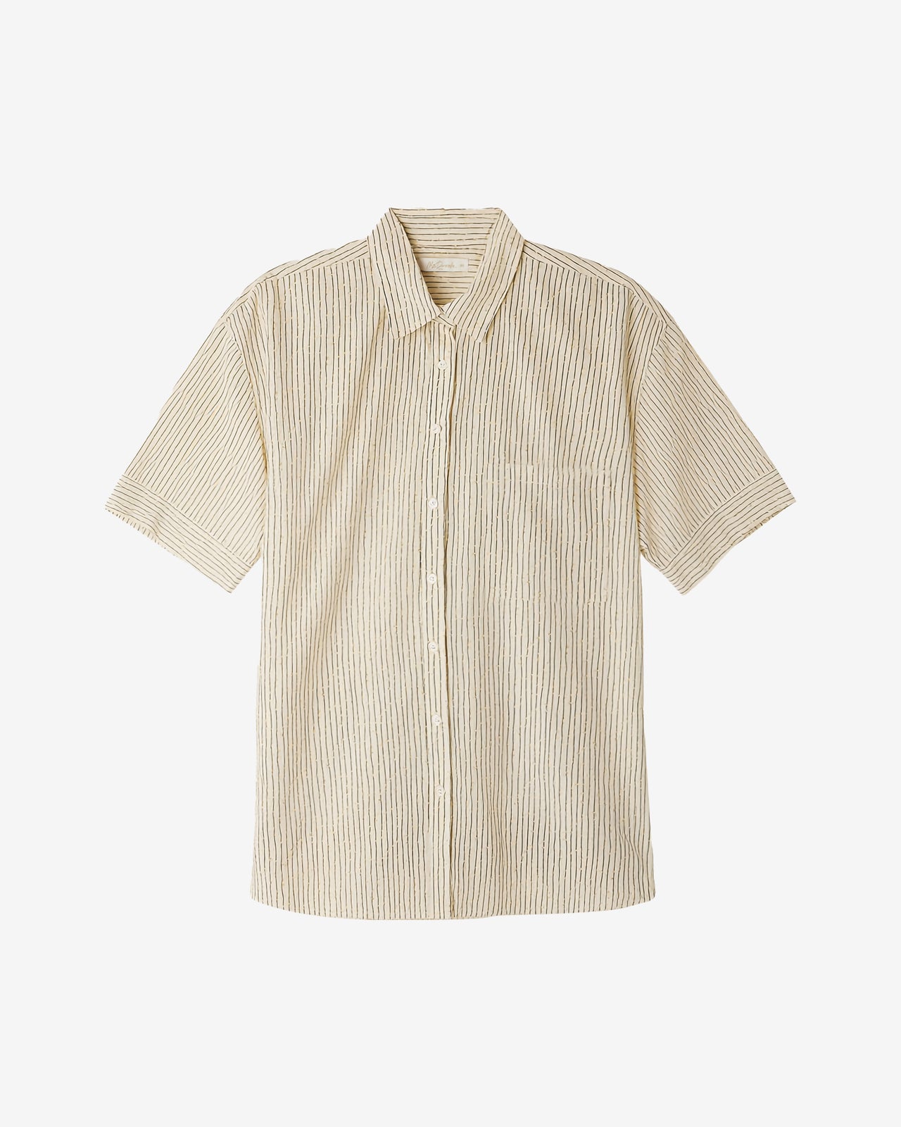 Chemise épurée en satin viscose noir profond - Chemises & tops Mes Demoiselles - Image 1