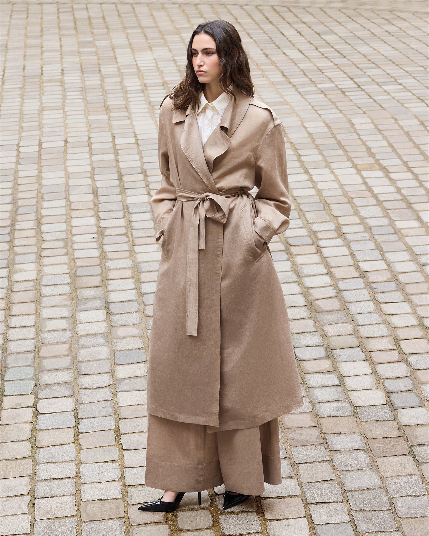 Manteau imper beige léger et élégant - Manteaux & vestes Mes Demoiselles