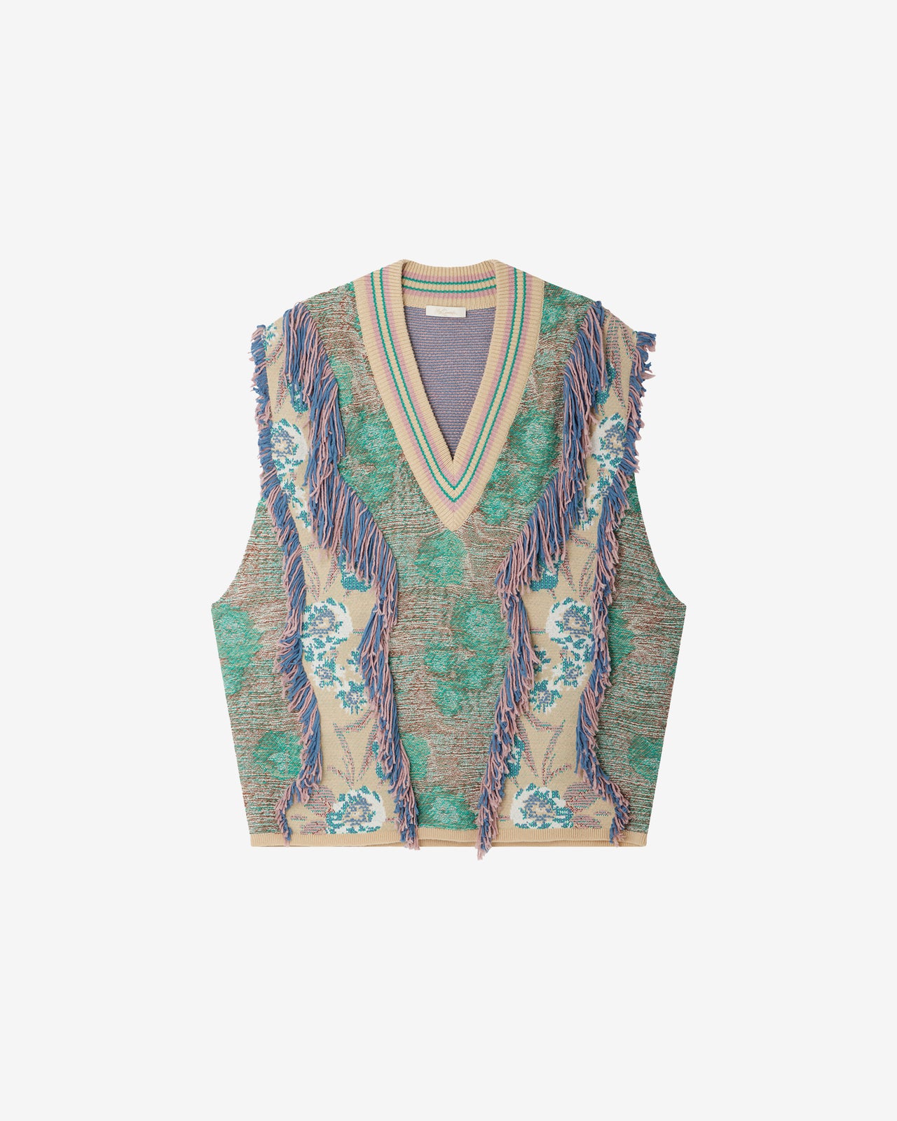Pull Squall - Vert : Débardeur en maille jacquard tissées Mes Demoiselles - Image 7