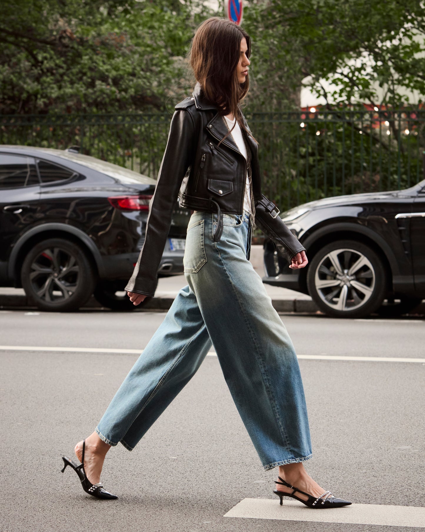 Pantalon Theron - Bleu Jeans : Jean large en toile washed blue Mes Demoiselles