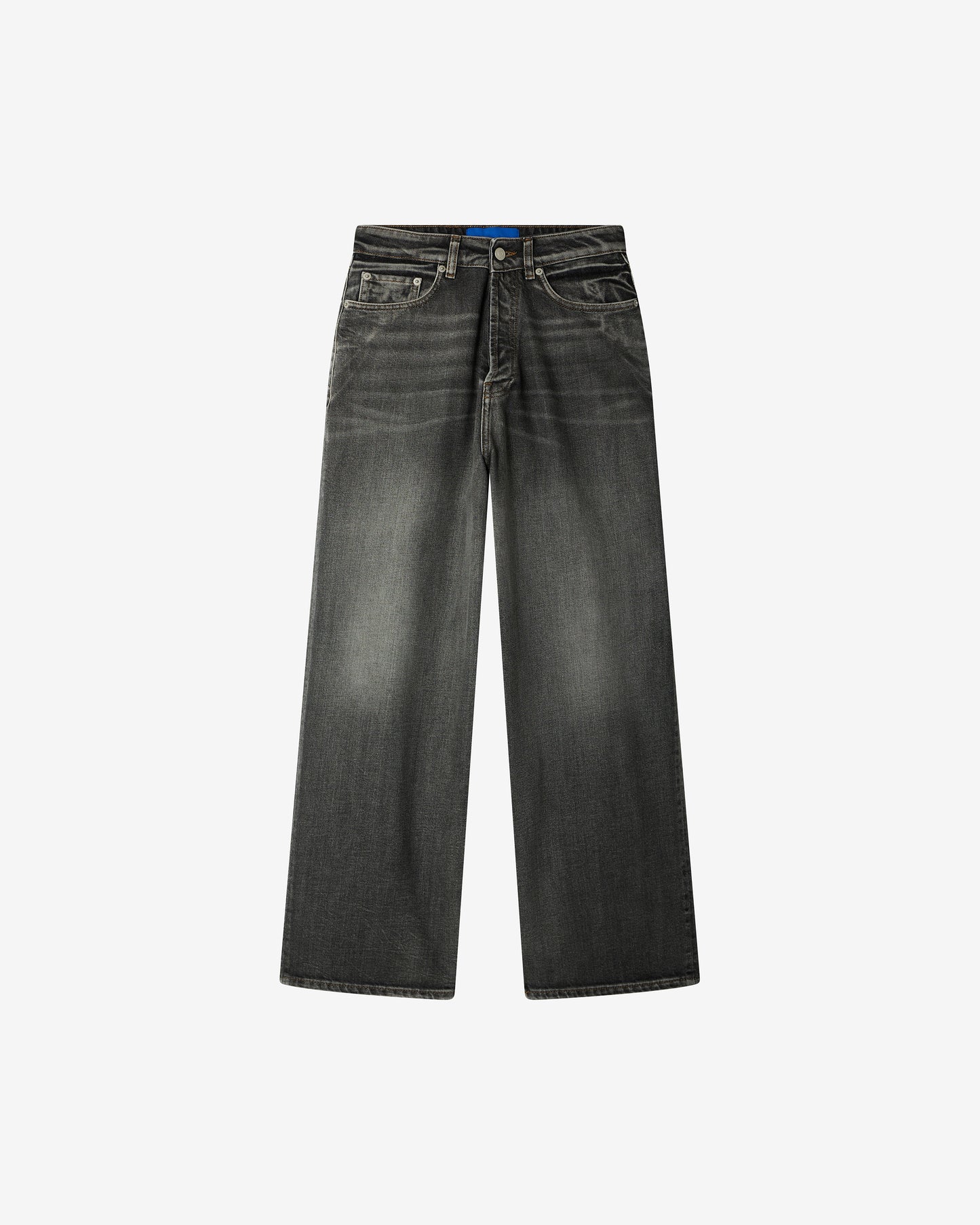 Pantalon Theron - Noir : Jean large en toile washed black Mes Demoiselles