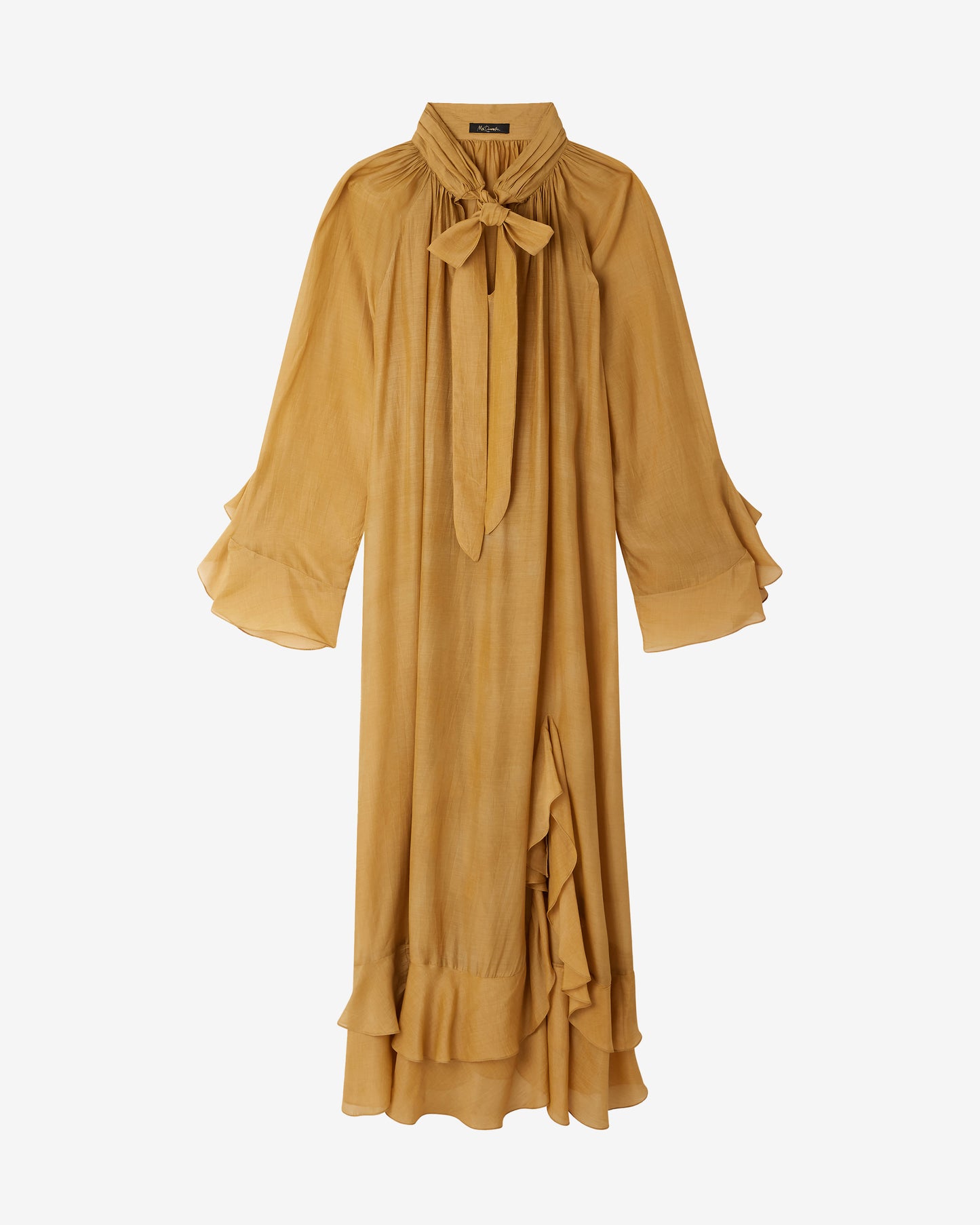 Robe Frelly - Ocre : Robe longue en voile viscose Ocre Mes Demoiselles