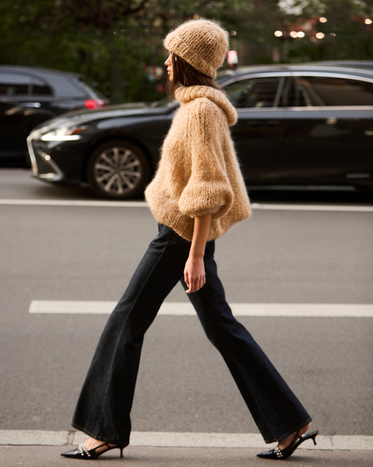 Pull Morah - Beige : Pull oversize en mohair – Beige Mes Demoiselles - Image 3