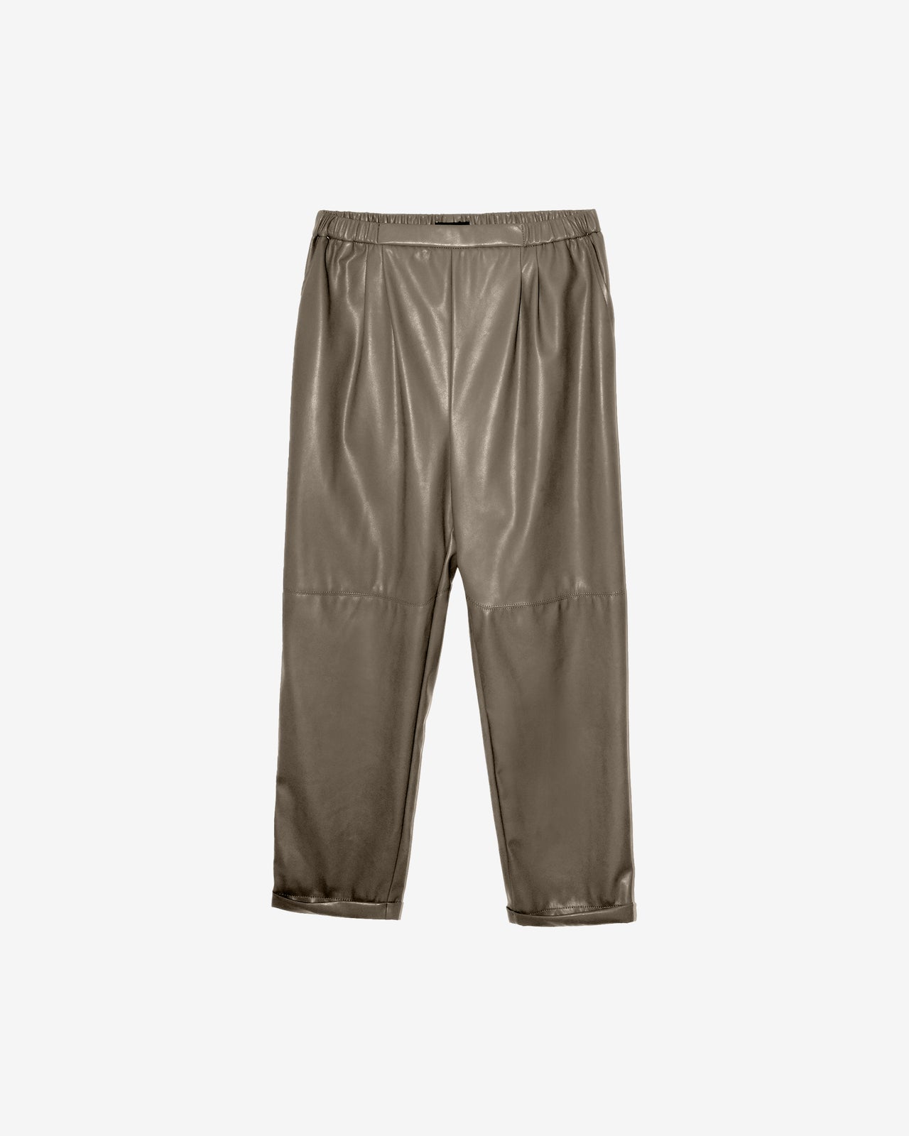 Pantalon Roxy - Taupe : Pantalon droit en simili cuir – chocolat Mes Demoiselles - Image 9