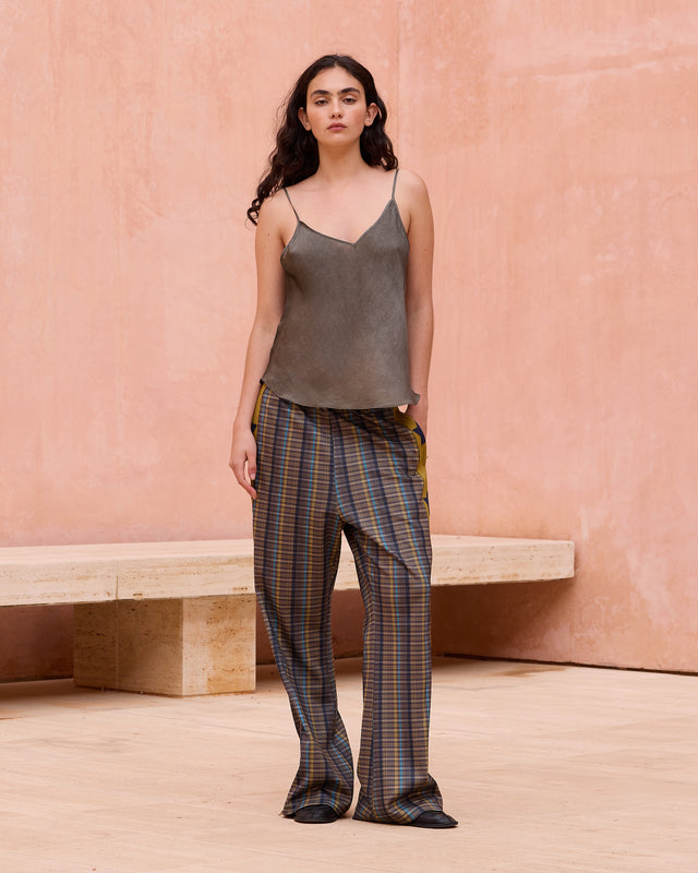 Délicat top en soie charcoal - Chemises & tops Mes Demoiselles - Image 1