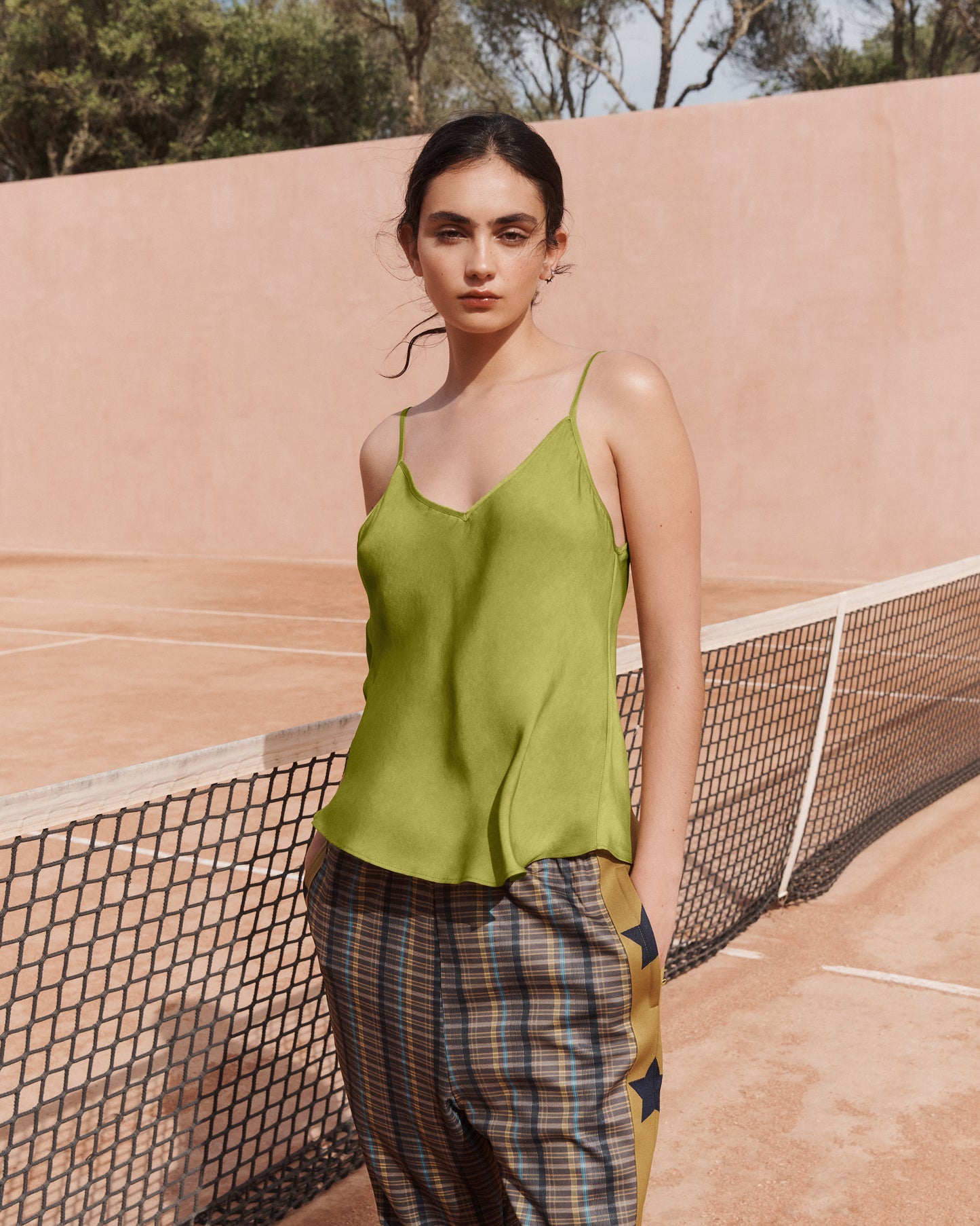 Délicat top en soie vert clair - Chemises & tops Mes Demoiselles